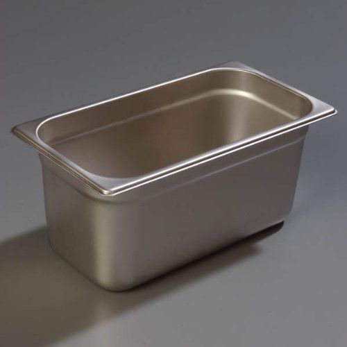 Carlisle 608136 DuraPan Heavy 22-Gauge 18-8 Stainless Steel Third-Size Food Pan,