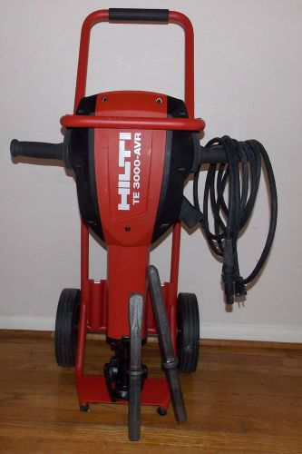 Hilti TE 3000 AVR Breaker Electric 120V Jackhammer Demolition + 2 Bits