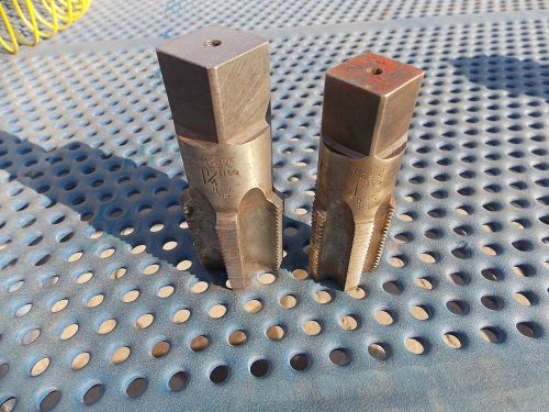 MORSE NPT PIPE TAPS SET 1 1/4, 1 good used condition.  threader die