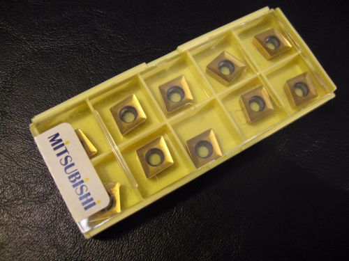 MITSUBISHI CARBIDE MILLING INSERTS, CCMX09T308EN-A, UP20M, BOX OF 10, NOS