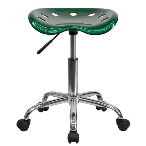 Vibrant Green Tractor Seat and Chrome Stool [LF-214A-GREEN-GG]