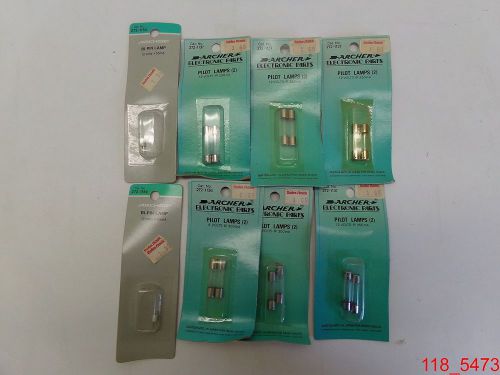 MIXED LOT of 8 NOS RadioShack (6) packs of 2 12V Pilot Lamps &amp; (2) Bi-Pin Lamps