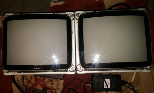 2 Sony Trinitron DC MOBILE Color Monitors ADM-10B 10&#034; w/ AC Transformer Tested