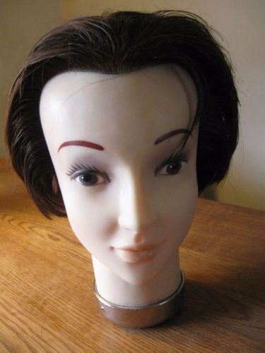 Vintage Mannequin Black Head for Hats Sunglasses Scarves  Display Form