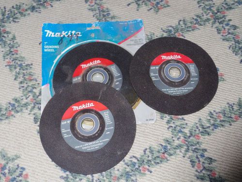 Three MAKITA 741413-3 GRINDING DISCS for 7&#034; Sander-Grinder