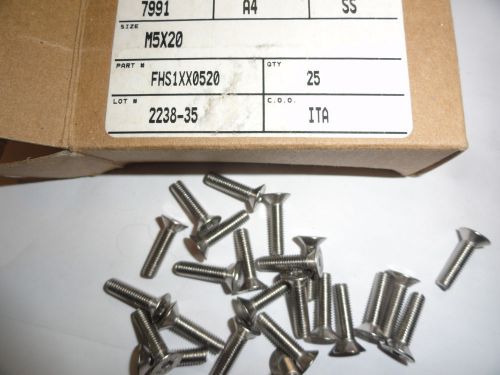 M5 x 20mm long stainless steel flat head socket cap screws for sale