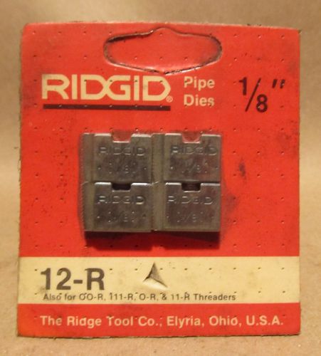 NEW RIDGID PIPE DIE 1/8&#034;  FITS 11R 00R 111R 12R  THREADER