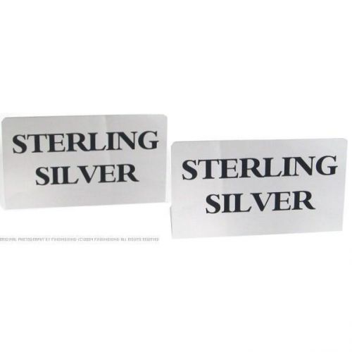 2 Sterling Silver Signs Showcase Countertop Displays