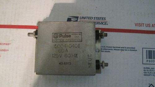 POTTER Pulse LINE FILTER 5004-0401   60A 125V 60Hz   LOT N489