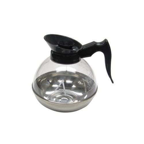 Adcraft CDP-BK 64 Oz Black Clear Coffee Decanter