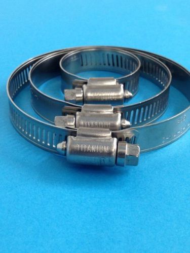 1-3/4&#034; - 2-3/4&#034; SAE 36 Titanium Hose Clamps LOT/ Adjustable Worm Style