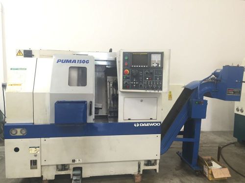 Daewoo 150g cnc gang lathe w/fanuc turning center - mori mazak okuma haas doosan for sale