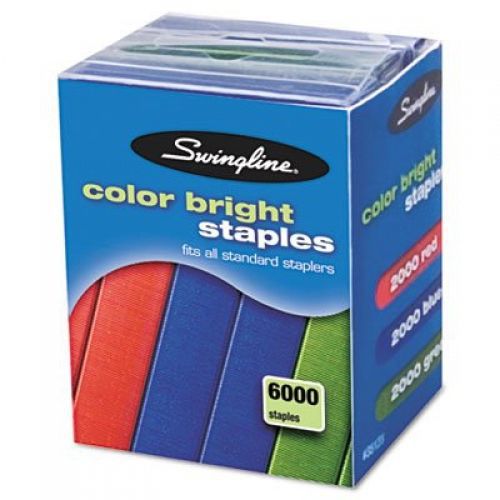 Swingline color bright staples multi-pack, 0.25 inch leg length, 25 sheet for sale