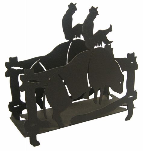 Bull Rider Black Metal Letter Napkin Holder