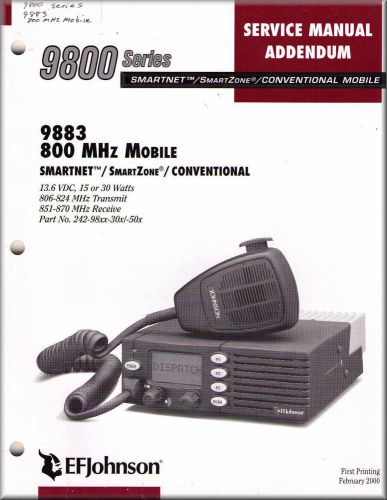 Johnson Service Manual 9883 800 MHz Mobile Smartnet