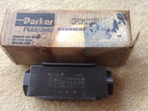 NOS PARKER FLUIDPOWER CP0M2D20 HYDRAULIC VALVE