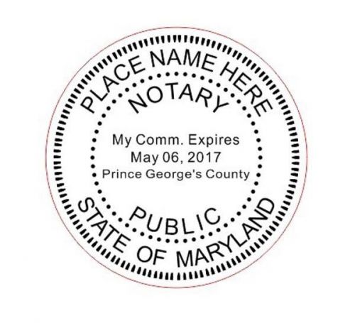 Maryland round notary self inking rubber stamp for sale