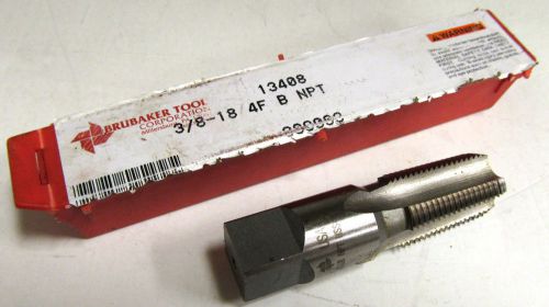 Brubaker 3/8-18 4f b npt hss g pipe tap new for sale