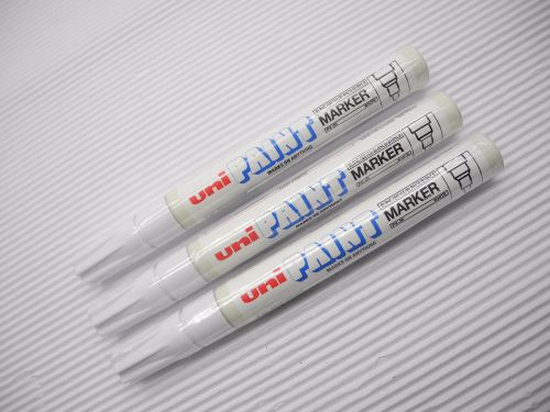 3pcs UNI-BALL  PAINT PX-20 2.2mm-2.8mm oil based marker White(marks on anything