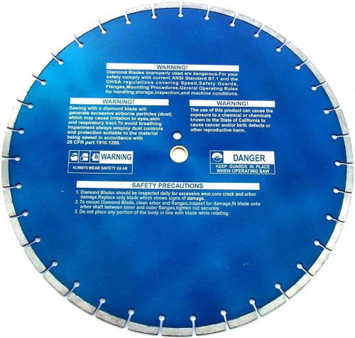 20&#034; PROFESSIONAL 35-65HP Diamond Saw Blade Reinforce Concrete Roadways 2PK