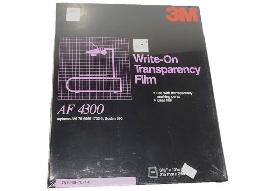 100 pcs 3M Write-on Transparency Film AF 4300 Overlays 8 1/2&#034;x10 1/2&#034;