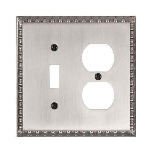 AmerTac Amertac 90TDAN Egg &amp; Dart Antique Nickel Cast Wall Plate, 1 Toggle/1