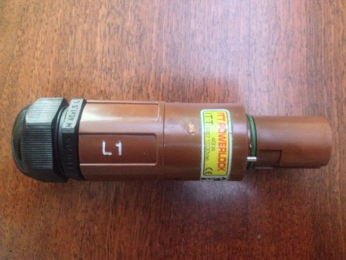 Itt Cannon Powerlock 400A Line Drain Line 1 Brown Connector