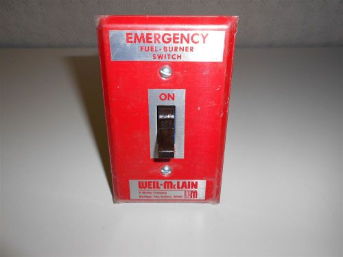 NEW WEIL-MCLAIN EMERGENCY FUEL-BURNER SWITCH 511-624-500