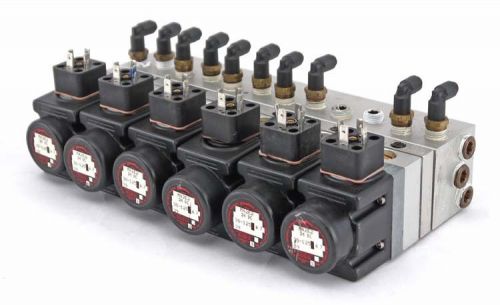 6x humphrey m42e2 6.7w 24vdc 30-125psi solenoid valve assembly +mc-6 manifold #3 for sale