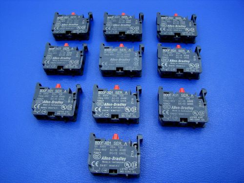 Allen Bradley 800F Series Contact Blocks NC - Lot of 10  800F-X01 NEW