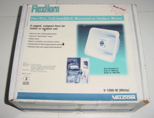 Valcom V-1080 3 Watt 24v DC 1 Way Flex Horn (White)