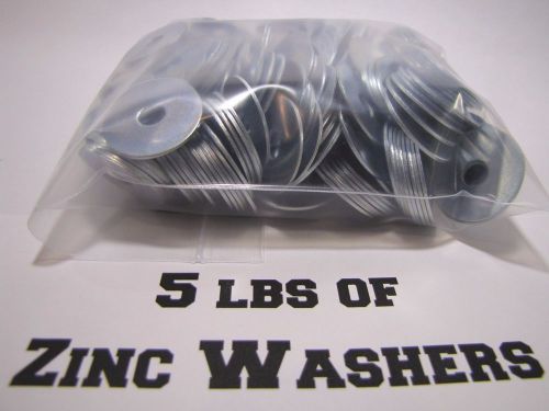 Zinc Washers | Fender Washers | 1.25&#034; X 5/16&#034; X 1/16&#034; | 5/16 ID | 5 Lbs