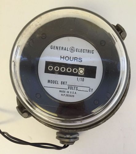 5&#034; G.E. Genreal Electric Hours Meter 1/10 Model 8KT 12DLA2 480 V 60 cy VTG