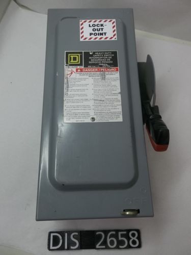 Square D 600 VAC Max Volt 30 Amp Fused Disconnect (DIS2658)