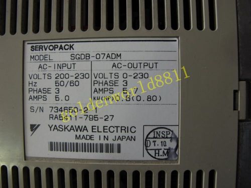 Yaskawa servo driver SGDB-07ADM good in condition for industry use