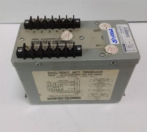 SCIENTIFIC COLUMBUS EXCELTRONIC WATT REDUCER XL31K5PAN7-25-ER-40HZ