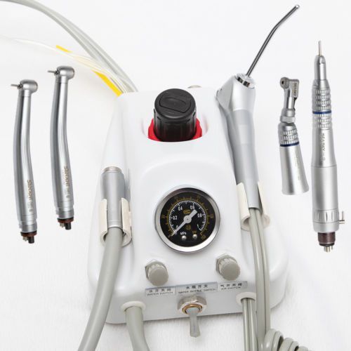 Dental air turbine unit work w/ compressor 4h + high slow speed handpiece kit uf for sale