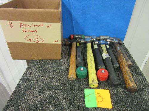 8 BLUE-POINT VAUGHAN BALL PEEN PEIN HAMMER MALLET 20 OZ 12 OZ 8 OZ USED