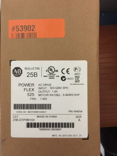 NEW Allen-Bradley powerFlex 525 25B 0.5HP AC Drive