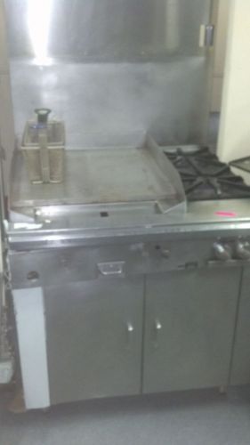 36&#034; 2-Burner 24&#034; Griddle Gas Range With Under Storage