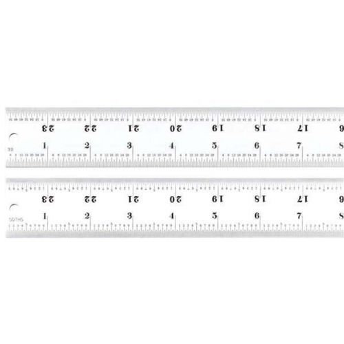 Starrett C416R-24 Rigid Steel Rule - Size: 24&#039;, Width: 1-1/4&#039;=