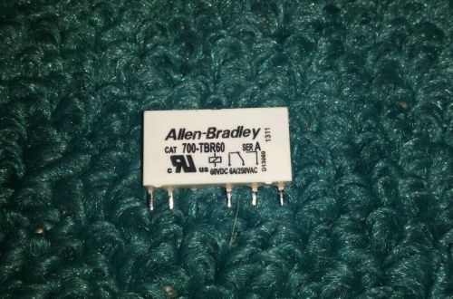 NEW ALLEN BRADLEY 700-TBR60 SERIES A OUTPUT RELAY 60VDC 6A/250VAC