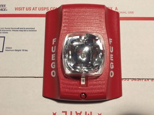 System Sensor SR-SP Fire Alarm Strobe Spanish -- Free Shipping!!