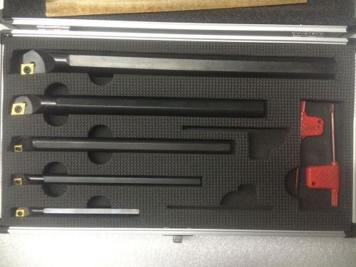 NEW .315&#034; 3/8&#034; 1/2&#034; 5/8&#034; 3/4&#034; SCLCR Indexable Boring Bar Set CCMT Insert Boxed