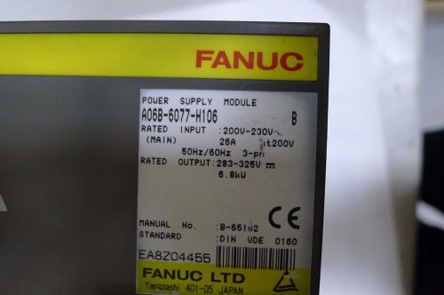 Used FANUC Power Supply Module A06B-6077-H106 A06B6077H106