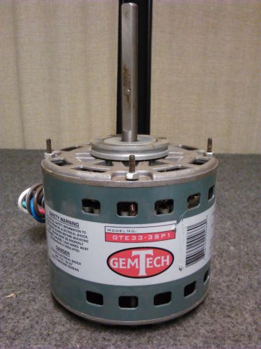 Gem Tech GTE33-3SP1 Blower Motor 1075 RPM, 4 SPD, P/N: E224965