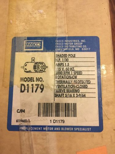 Fasco D1179 3.3-Inch Diameter Shaded Pole Motor, 1/30 HP, 115 Volts, 3000 RPM