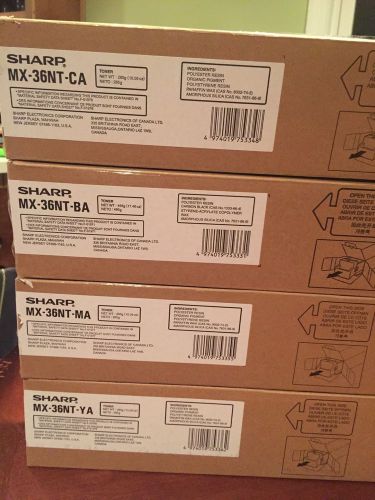 SHARP TONER MX-36NT-BA, MX-36NT-CA, MX-36NT-YA, MX-36NT-MA. FREE SHIPPING!