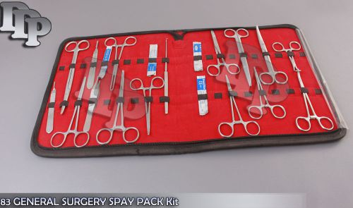 83 EA O.R PREMIUM GRADE GENERAL SURGERY SPAY PACK SURGICAL DENTAL INSTRUMENT KIT