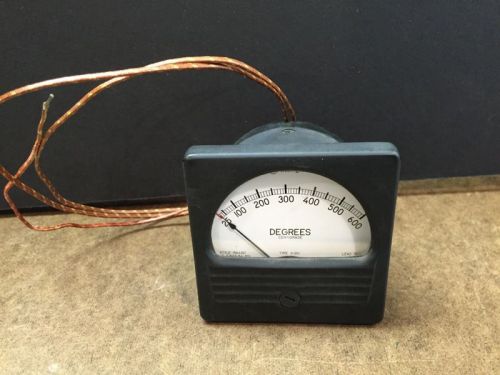 Vintage westinghouse degrees centigrade panel meter 25-600 w/thermocouple works for sale